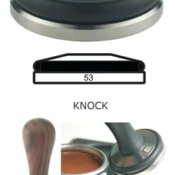 Concept-Art Coffee Tamper Base, 53mm Stainless, Knock Flat