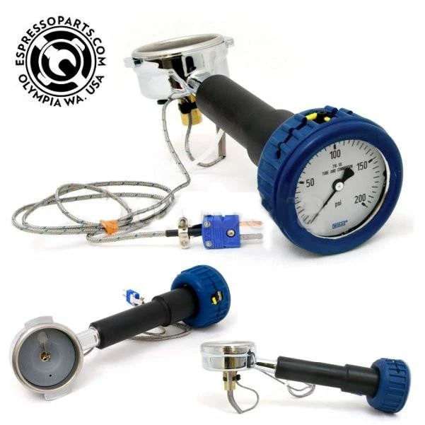 Espresso Parts Portafilter, Scace 2 With Pressure Test Gauge & Temp Probe 1 Espresso Parts Portafilter, Scace 2 With Pressure Test Gauge & Temp Probe