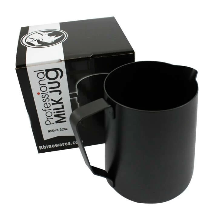 Rhino Stealth Milk Pitcher – 950ml/32oz – Black 1 Rhino Stealth Milk Pitcher – 950ml/32oz – Black
